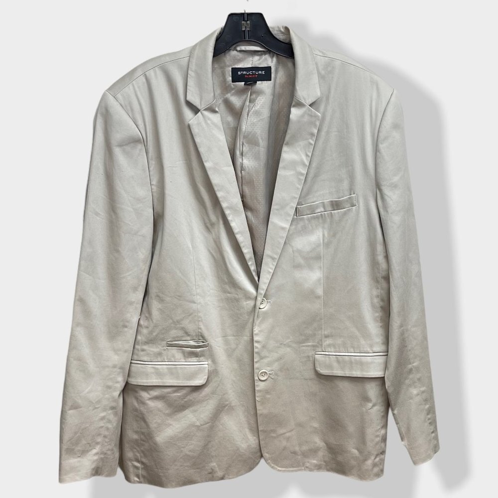 STRUCTURE Slim Fit Men's Beige Suit Jacket‎ XL